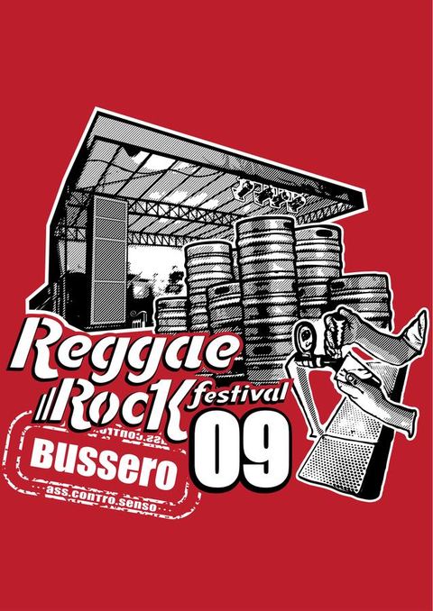 Manifesto rosso del Reggae Rock Festival 2009